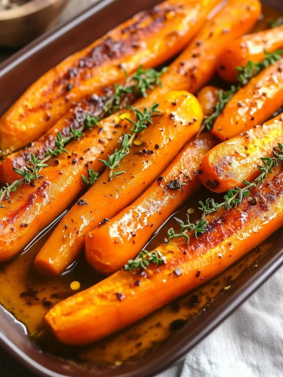 Maple Glazed Carrots with Thyme