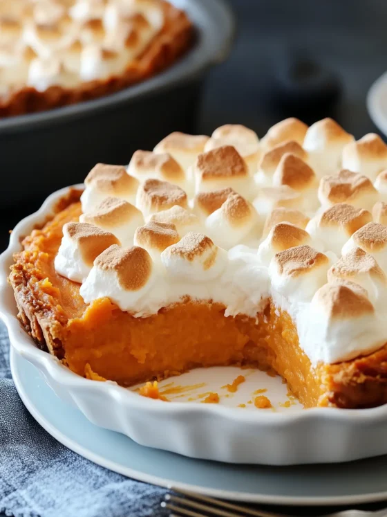 Sweet Potato Casserole with Marshmallow Topping