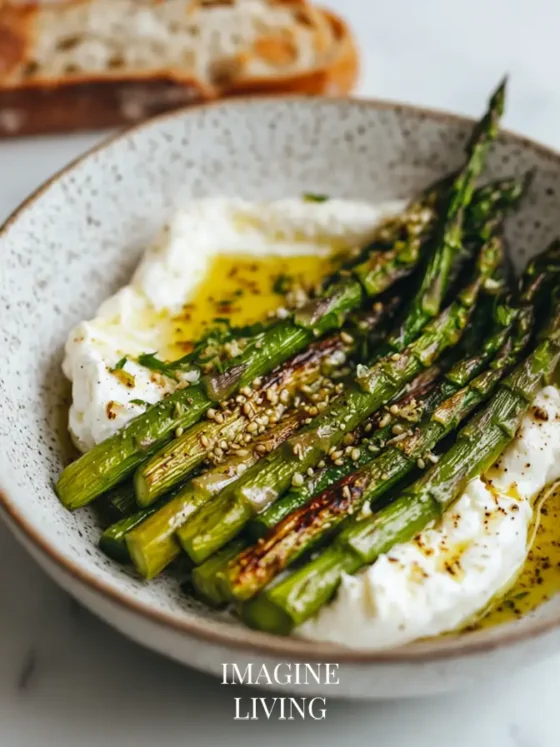 Creamy Burrata Meets Roasted Asparagus