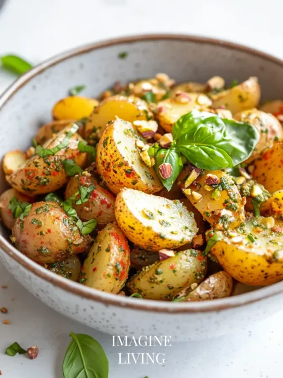 Warm Pistachio Potato Salad