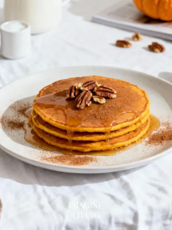 Pumpkin Pancakes with Maple Butter