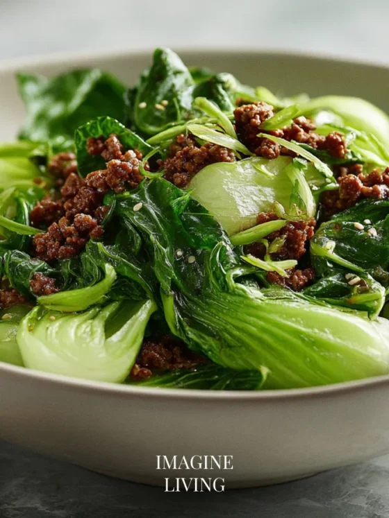 Stir-Fried Bok Choy with Ground Meat