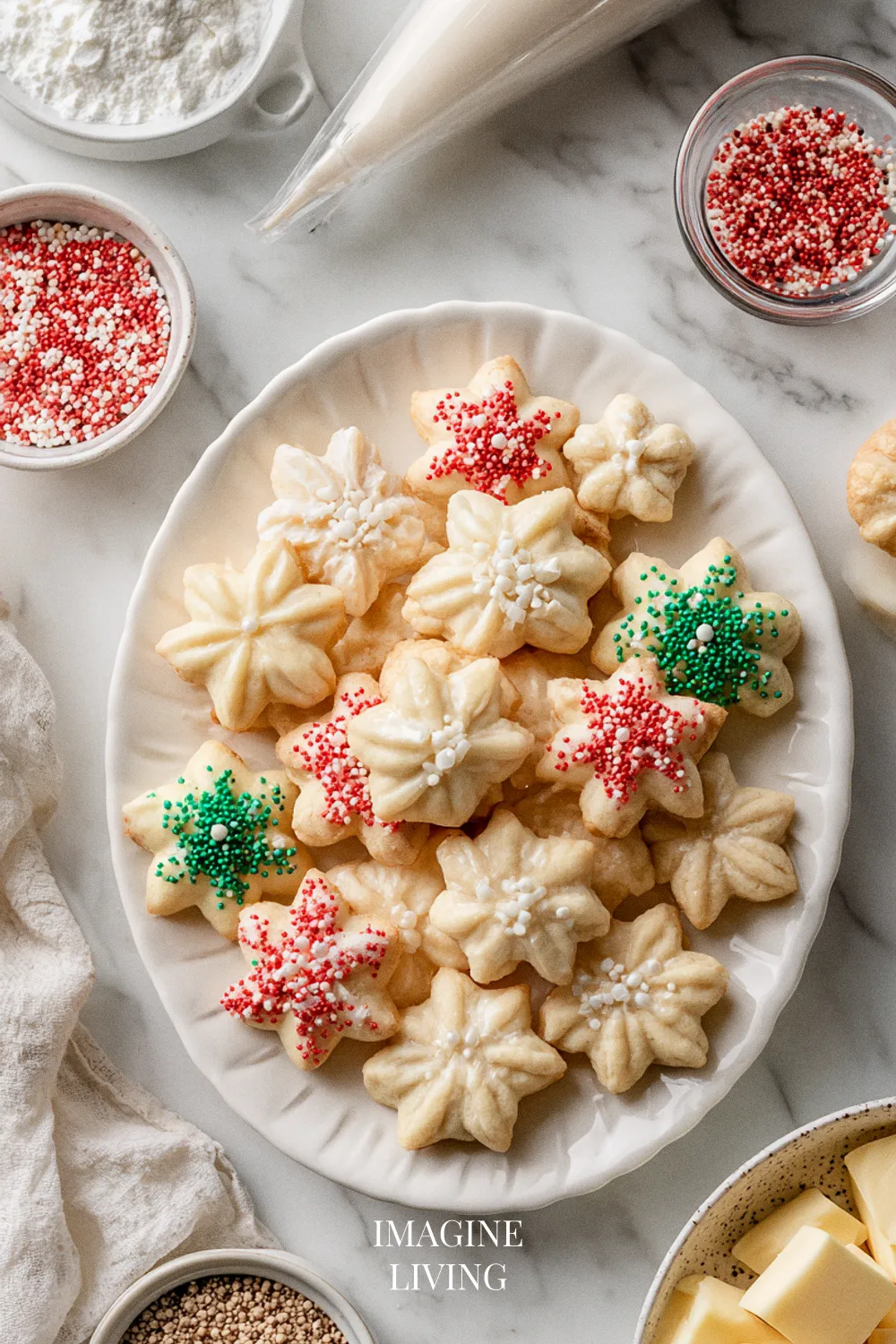 Ingredients: Festive Spritz Christmas Cookies