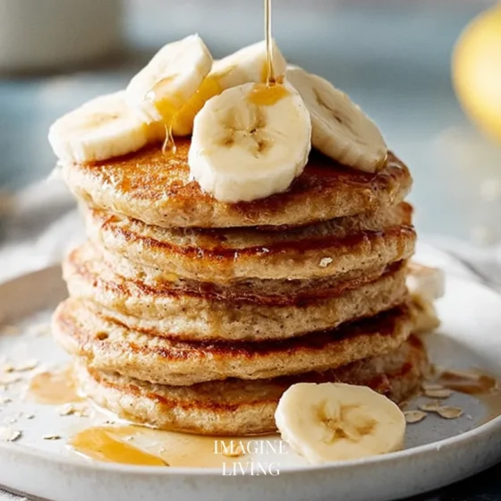 Healthy Banana Oat Pancakes