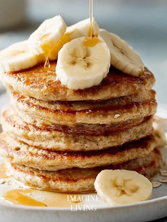 Healthy Banana Oat Pancakes