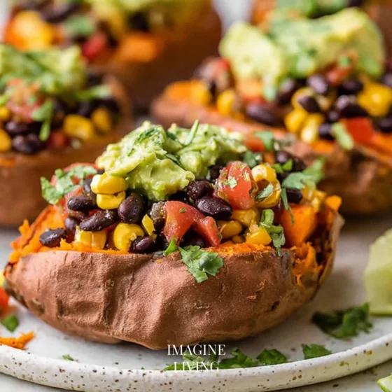 Vegetarian Stuffed Sweet Potatoes