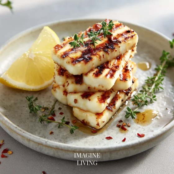 BBQ Halloumi with Honey & Herbs