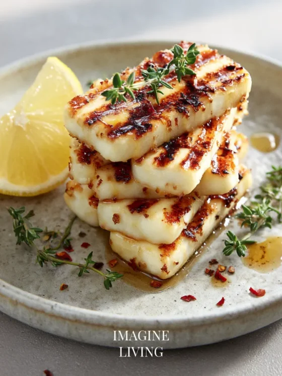 BBQ Halloumi with Honey & Herbs