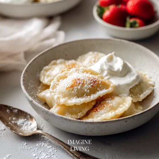 Sweet Cheese Pierogi with Vanilla