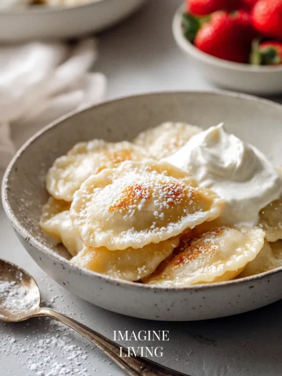 Sweet Cheese Pierogi with Vanilla