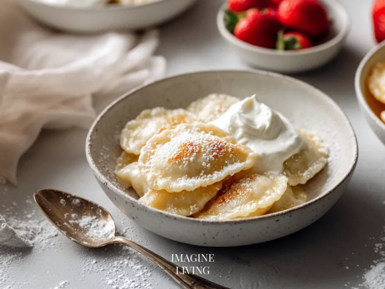 Sweet Cheese Pierogi with Vanilla