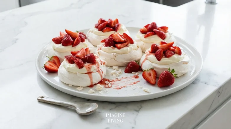 Mini Pavlovas with Strawberries