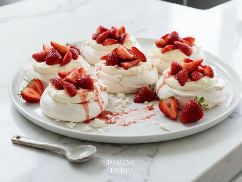 Mini Pavlovas with Strawberries