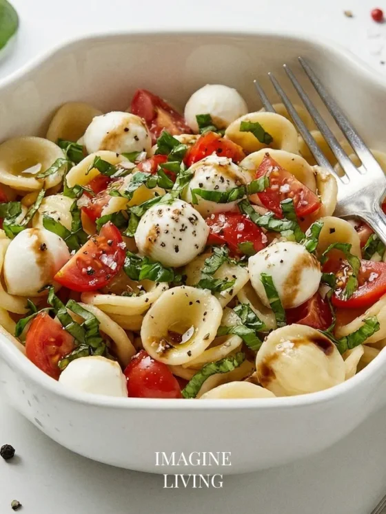 Orecchiette Caprese Pasta Salad