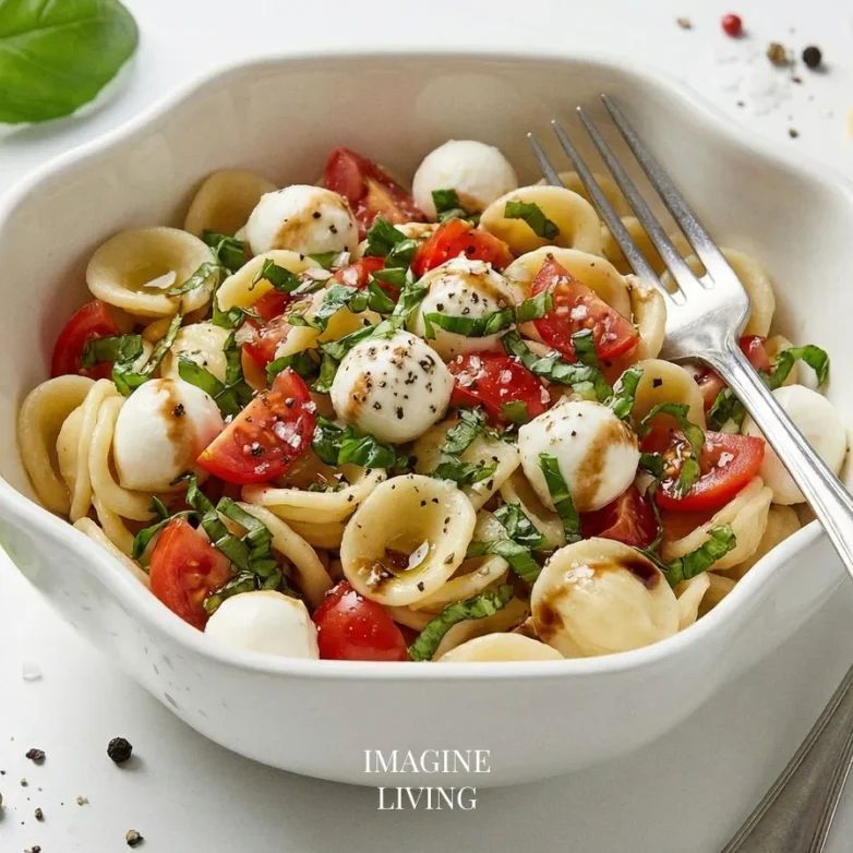 Orecchiette Caprese Pasta Salad