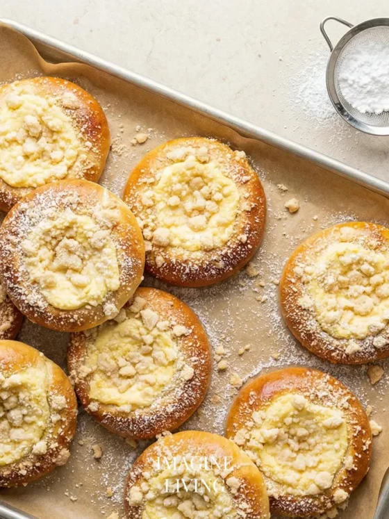 Polish Sweet Cheese Buns (Drożdżówki)