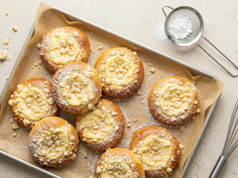 Polish Sweet Cheese Buns (Drożdżówki)