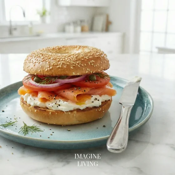 Classic Lox and Cream Cheese Bagel