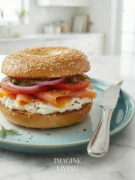 Classic Lox and Cream Cheese Bagel