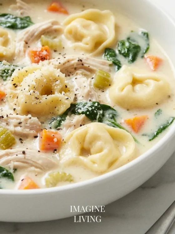 Creamy Chicken Tortellini Soup