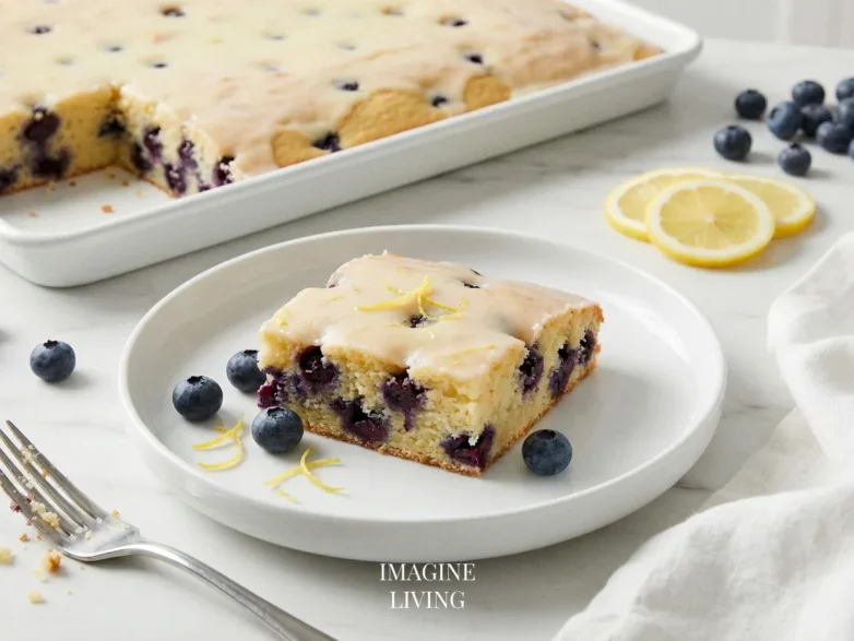 Lemon Blueberry Sheet Cake