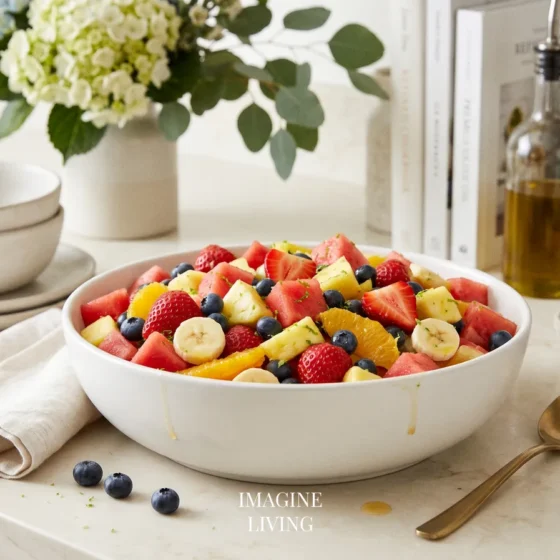 Fruit Salad with Honey Lime Dressing