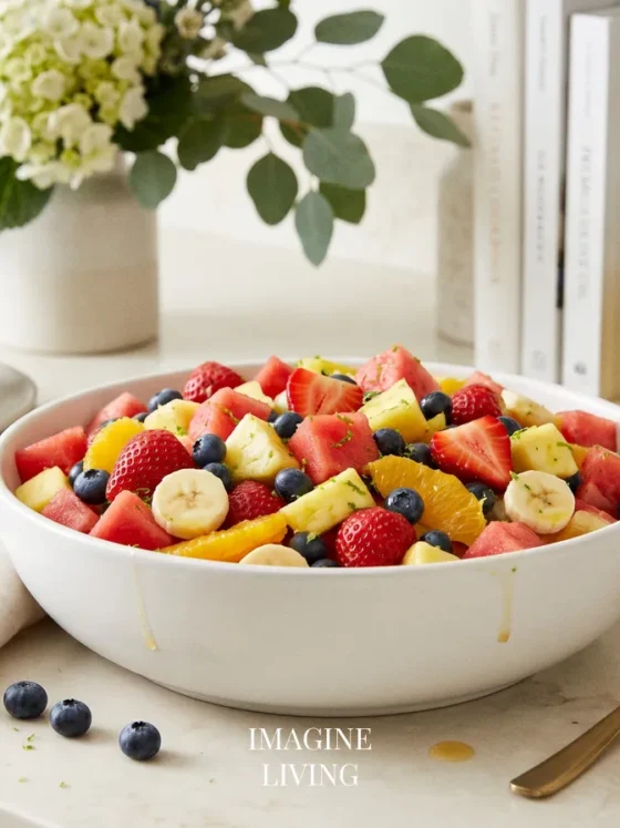 Fruit Salad with Honey Lime Dressing