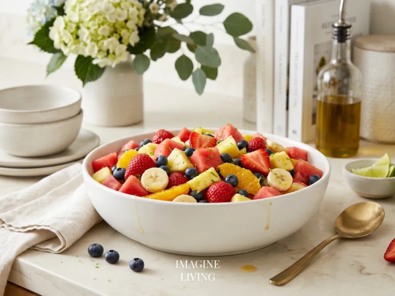 Fruit Salad with Honey Lime Dressing