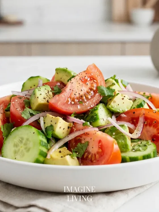Tomato Cucumber Avocado Salad