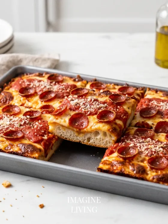 Detroit-Style Pepperoni Pizza