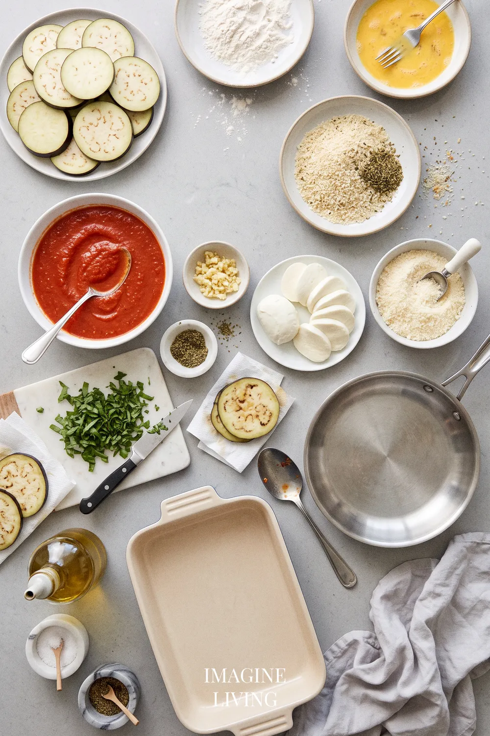Ingredients: Flavorful Eggplant Parmesan (Serves 6)