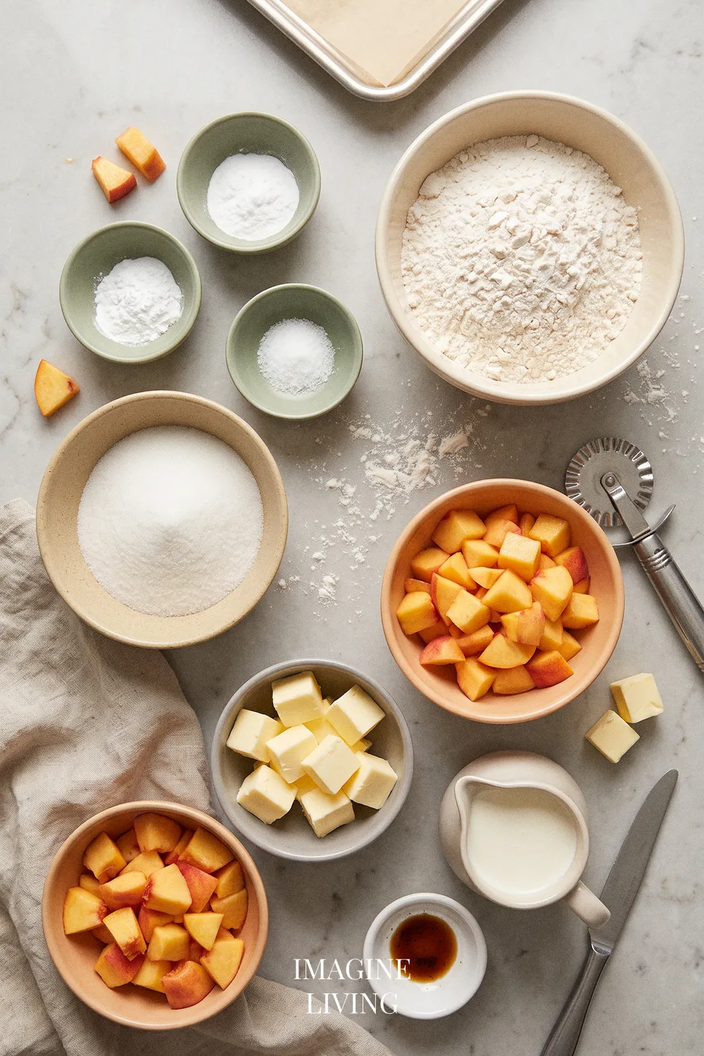Ingredients: Flaky Peach Scones