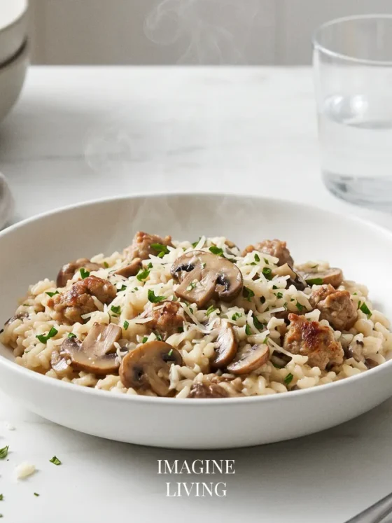 Sausage Mushroom Risotto