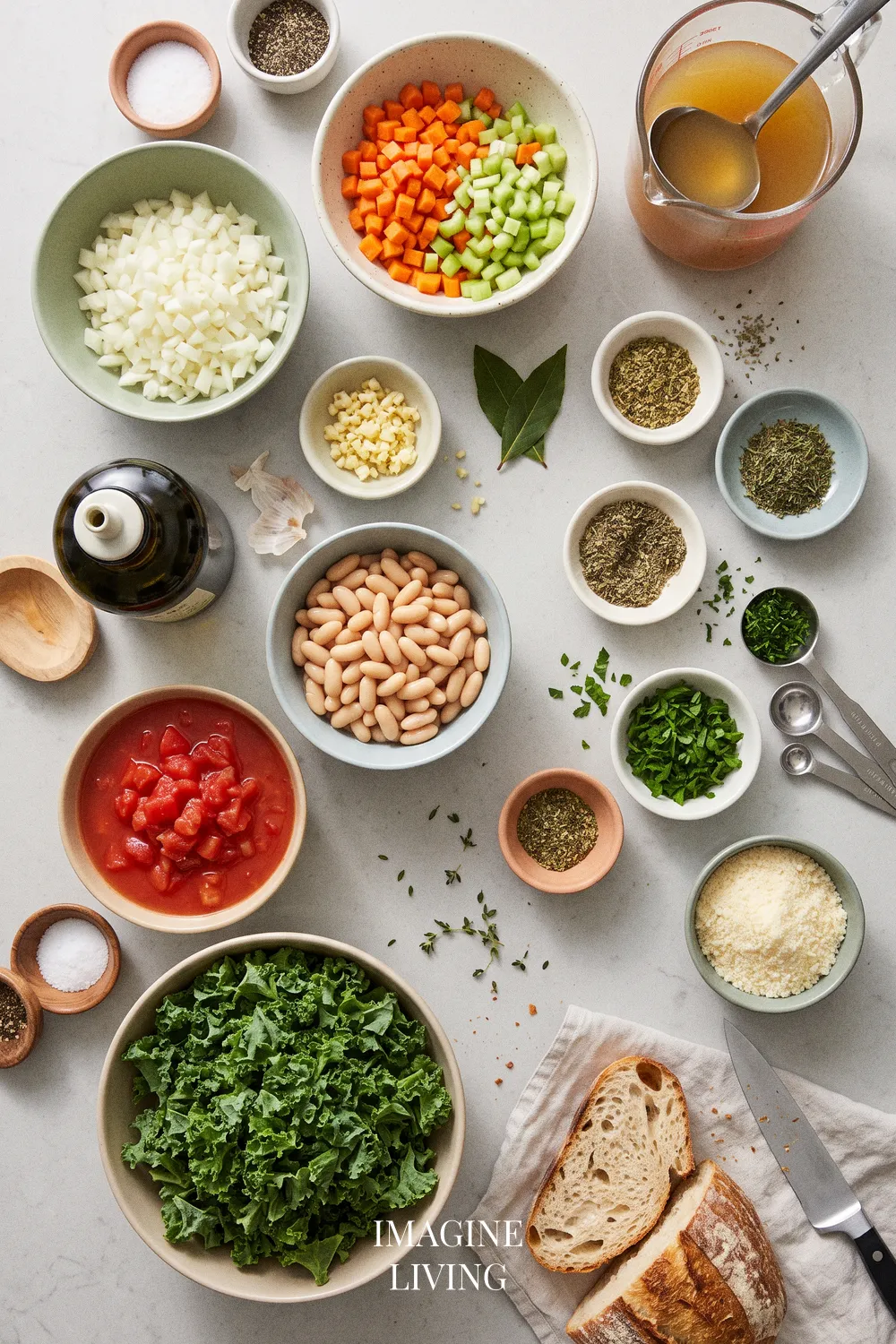 Ingredients: Hearty Tuscan White Bean Soup (Serves 6)